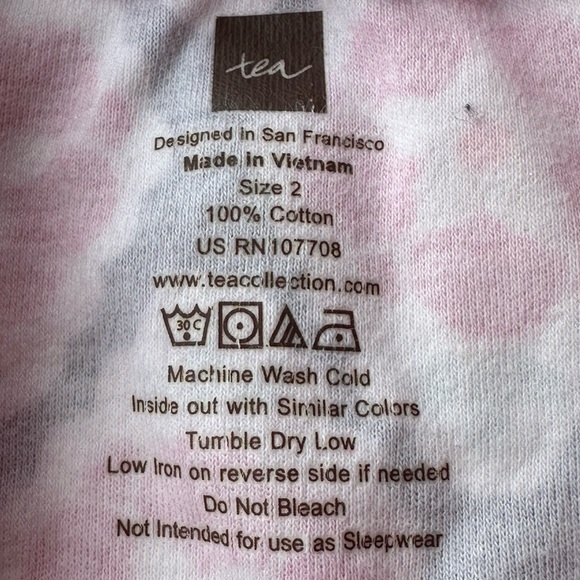 Tea Collection Mandarin Banded Dress in Diamond Floral size 2T - Picture 3 of 7